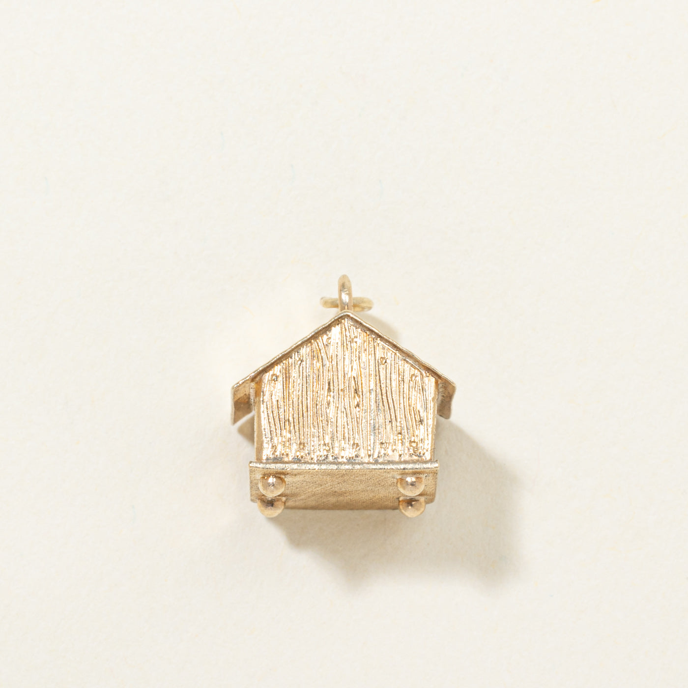 10K Yellow Gold Doghouse Charm