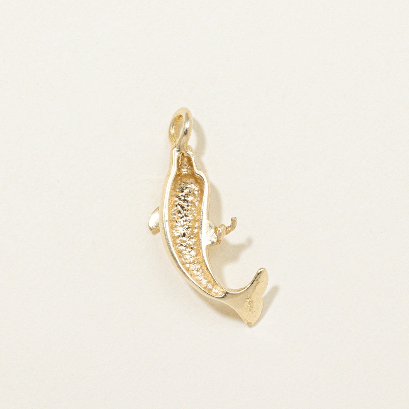 14K Yellow Gold Leaping Dolphin Charm