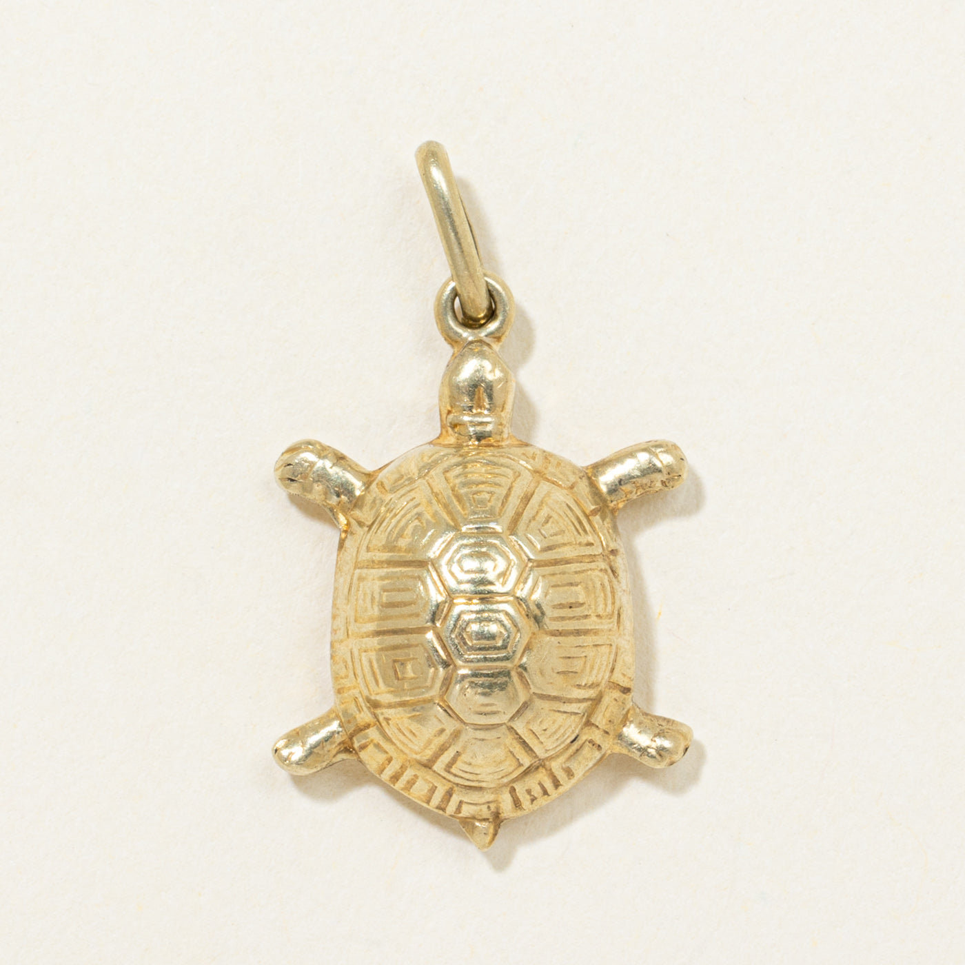 14K Yellow Gold Turtle Charm