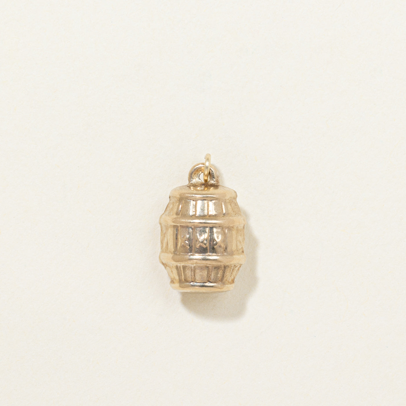 9K Yellow Gold Barrel Charm