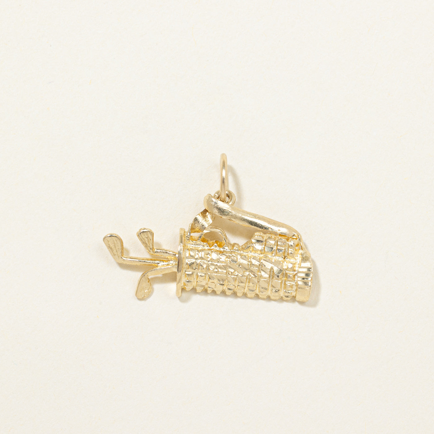 14K Yellow Gold Golf Bag Charm