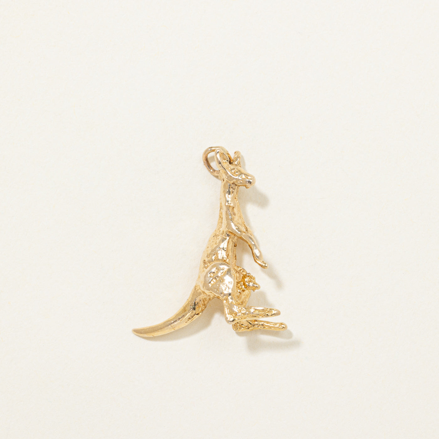 9K Yellow Gold Kangaroo & Joey Charm