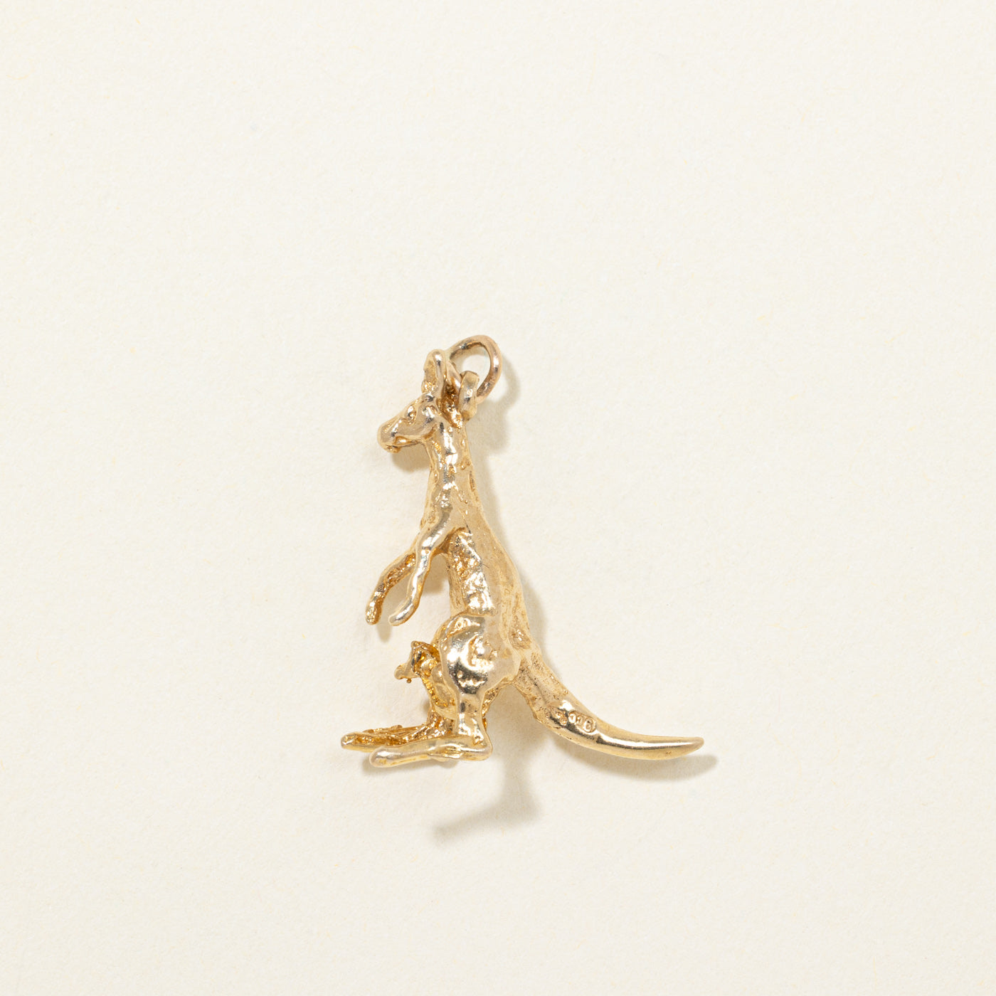 9K Yellow Gold Kangaroo & Joey Charm