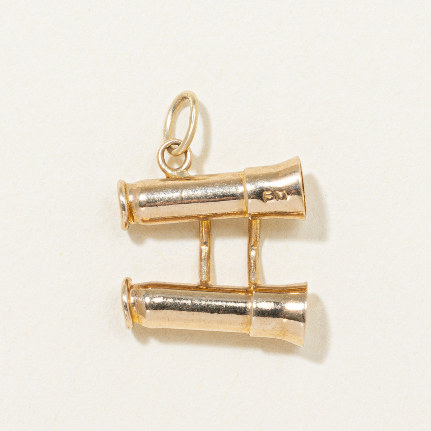 1952 London 9K Yellow Gold Binocular Charm
