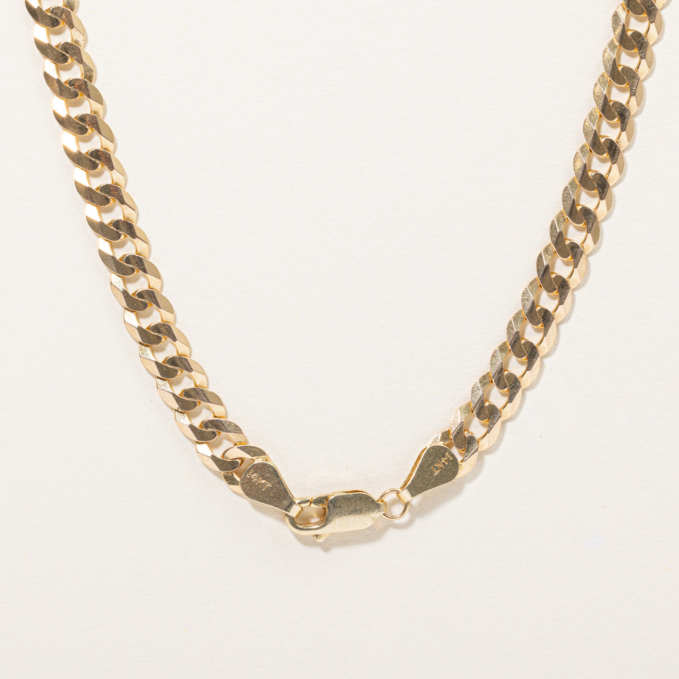 14k Yellow Gold Flat Curb Link Chain | 22" |