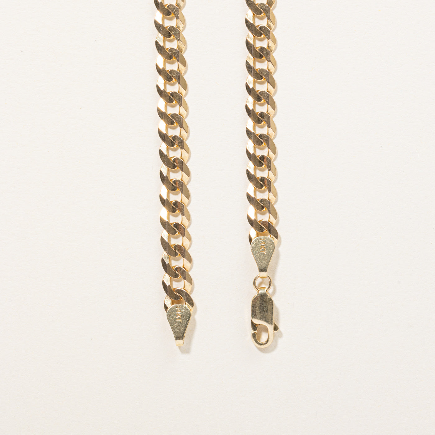 14k Yellow Gold Flat Curb Link Chain | 22" |
