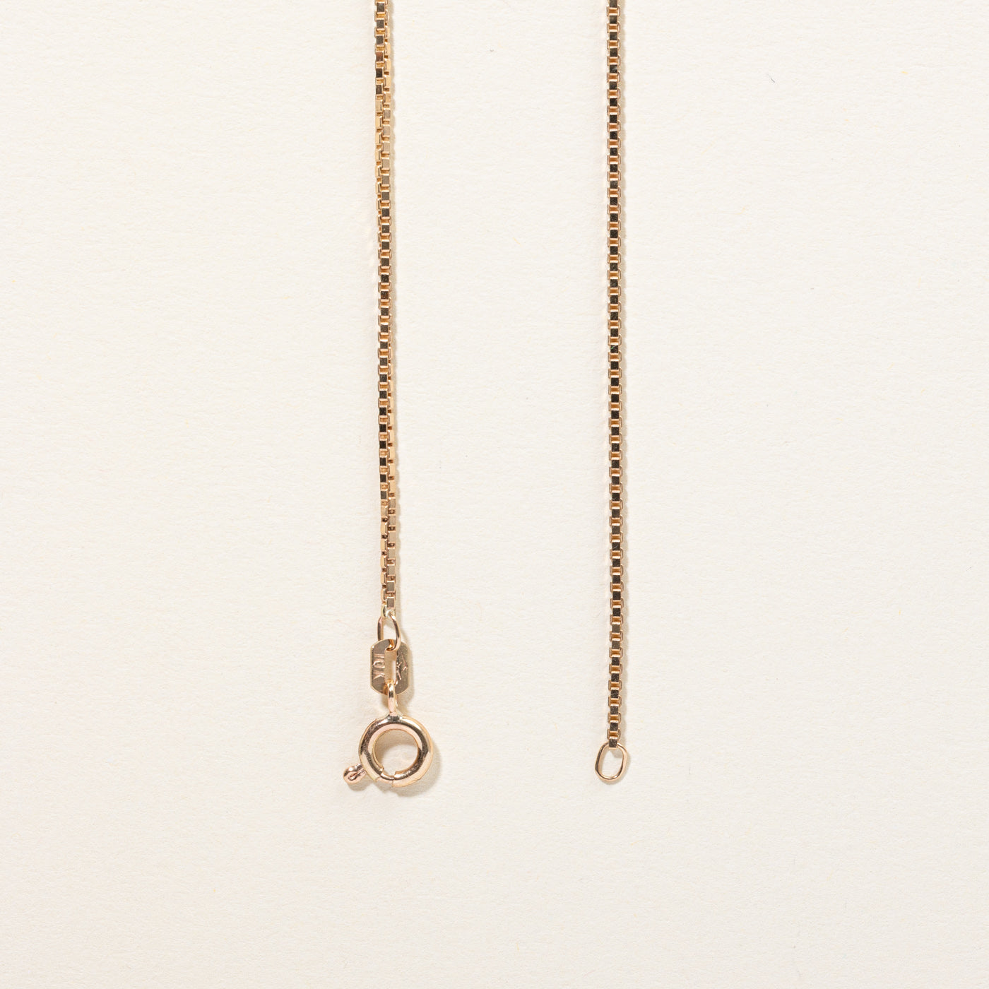 10k Yellow Gold Box Link Chain | 16" |