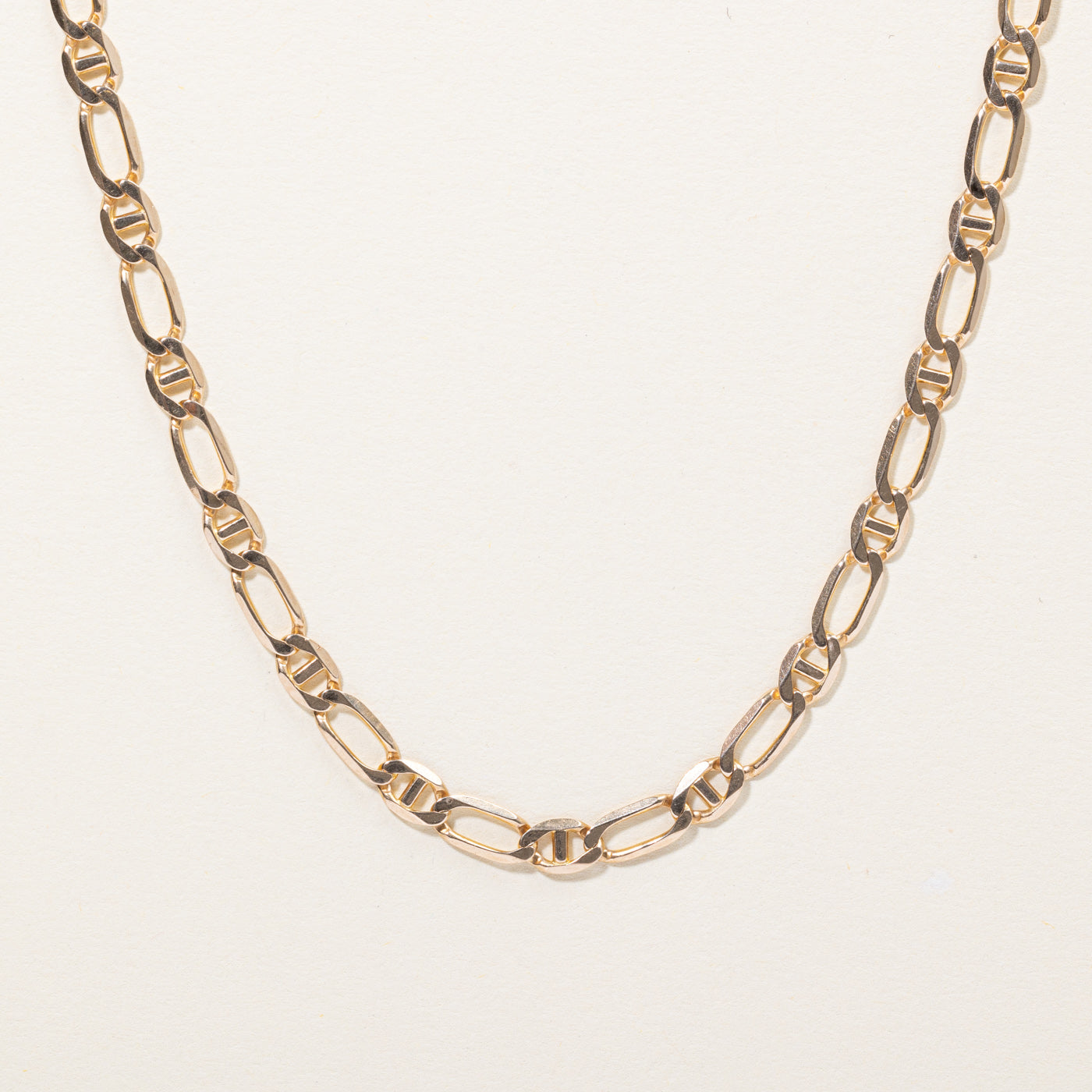 10k Yellow Gold Figarucci Link Chain | 24" |