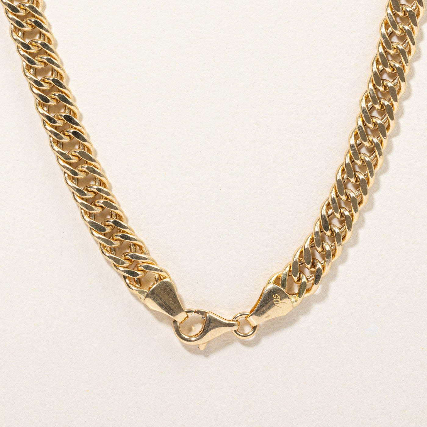 18k Yellow Gold Double Curb Chain | 22" |