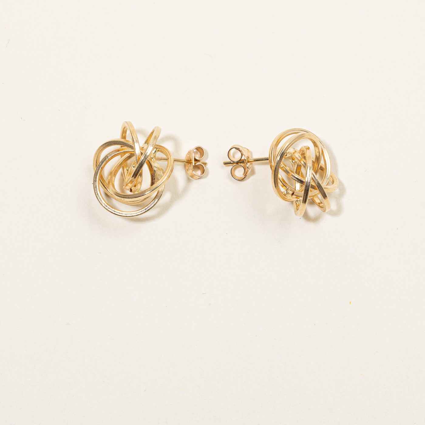 14k Yellow Gold Knot Earrings