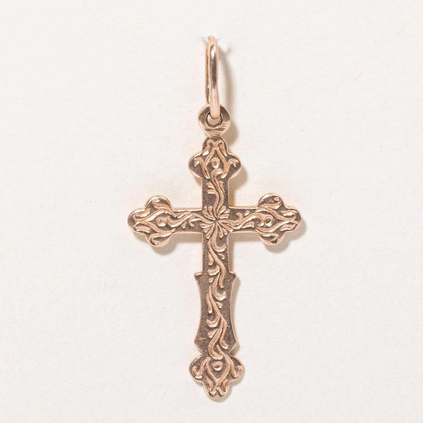 14k Rose Gold Cross Pendant