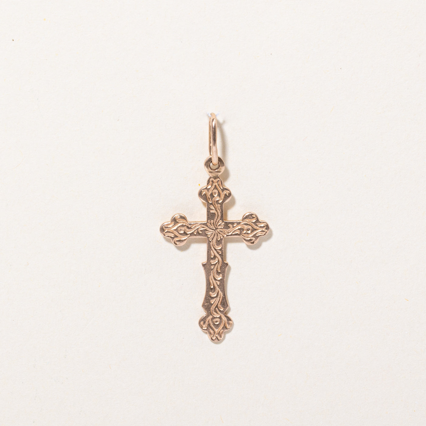 14k Rose Gold Cross Pendant