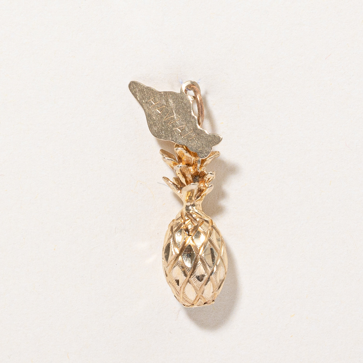 14k Yellow Gold Hawaii Pineapple Charm