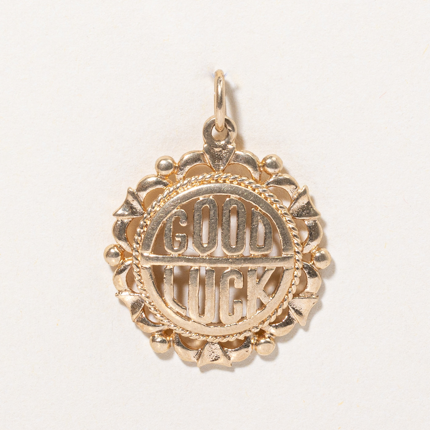 10k Yellow Gold "Good Luck" Charm