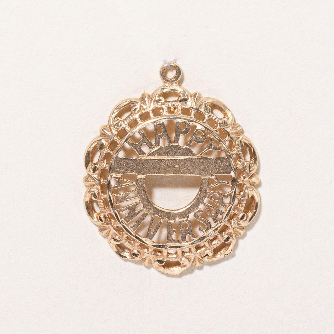 10k Yellow Gold "Happy Anniversary" Pendant