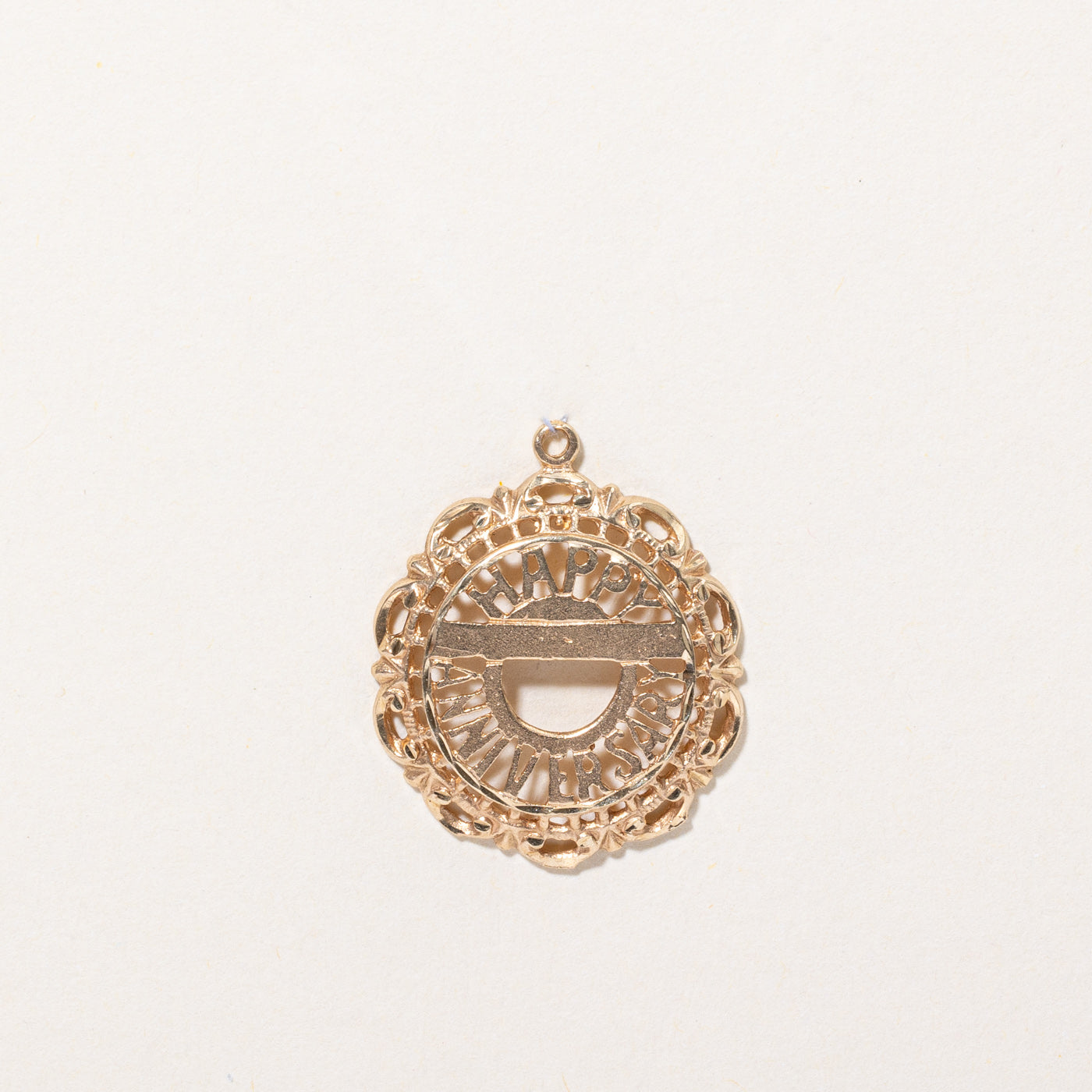 10k Yellow Gold "Happy Anniversary" Pendant