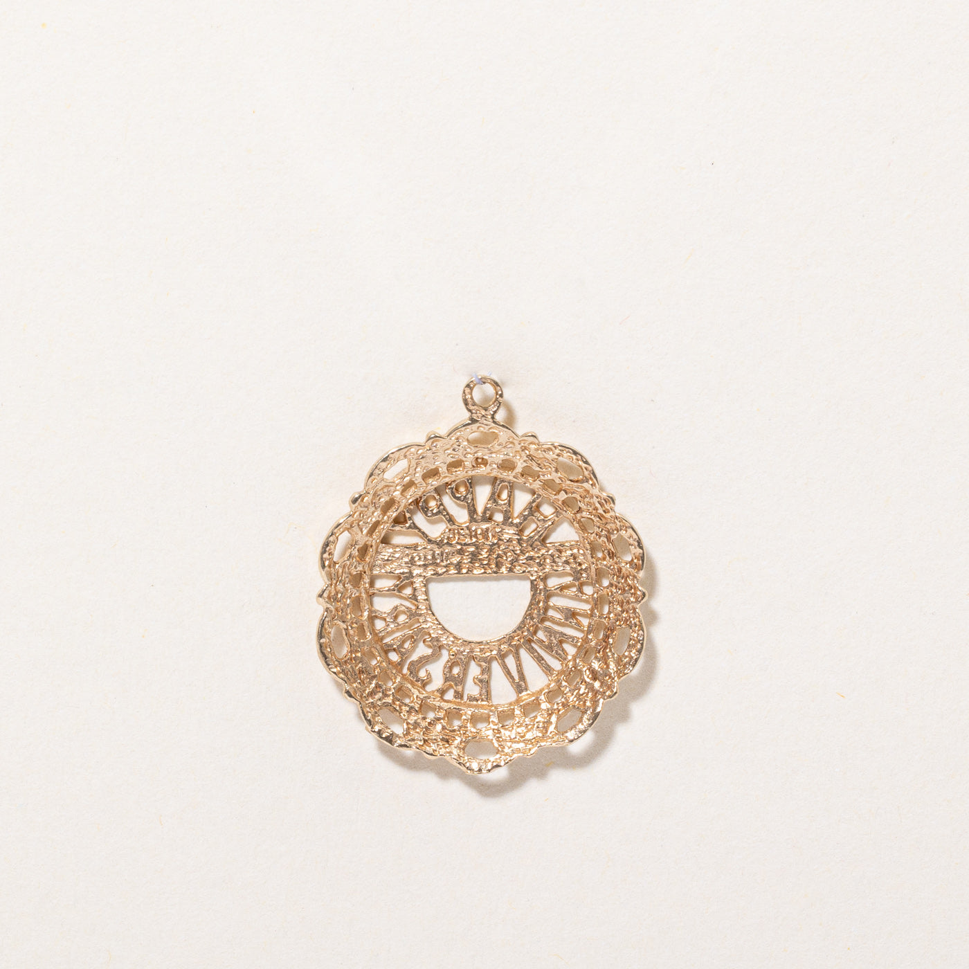 10k Yellow Gold "Happy Anniversary" Pendant