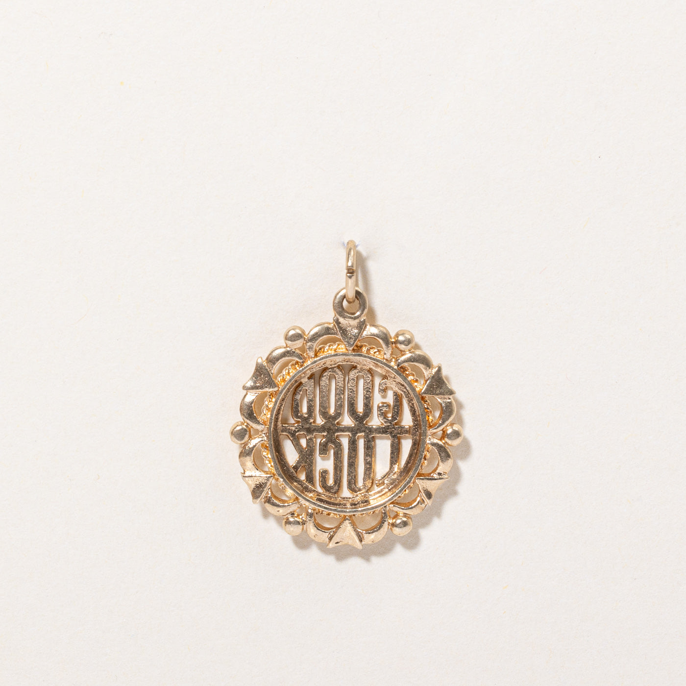 10k Yellow Gold "Good Luck" Charm