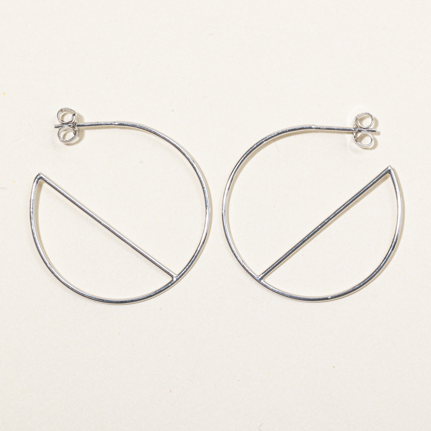 14k White Gold Hoop Earrings