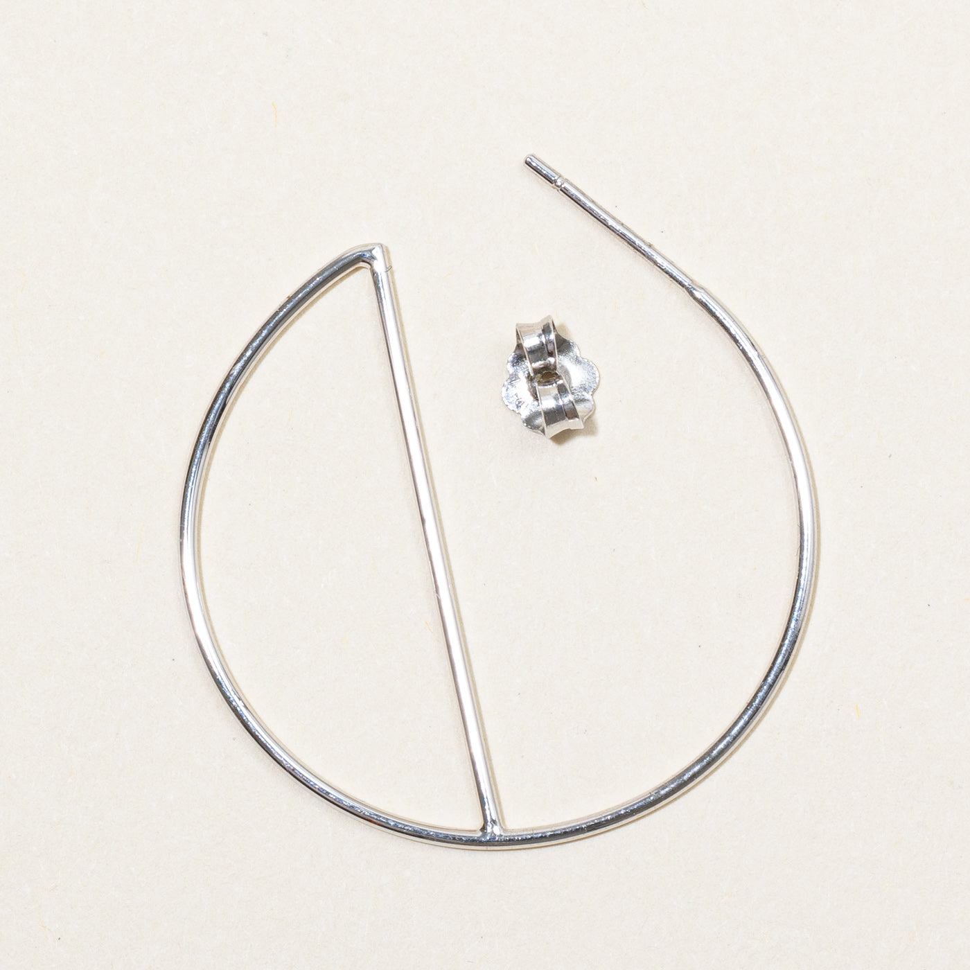 14k White Gold Hoop Earrings