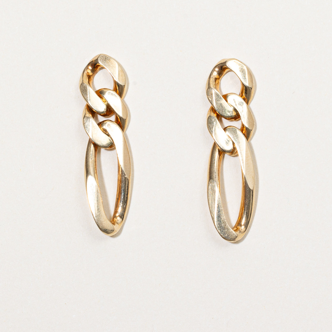 14k Yellow Gold Figarucci Link Earrings