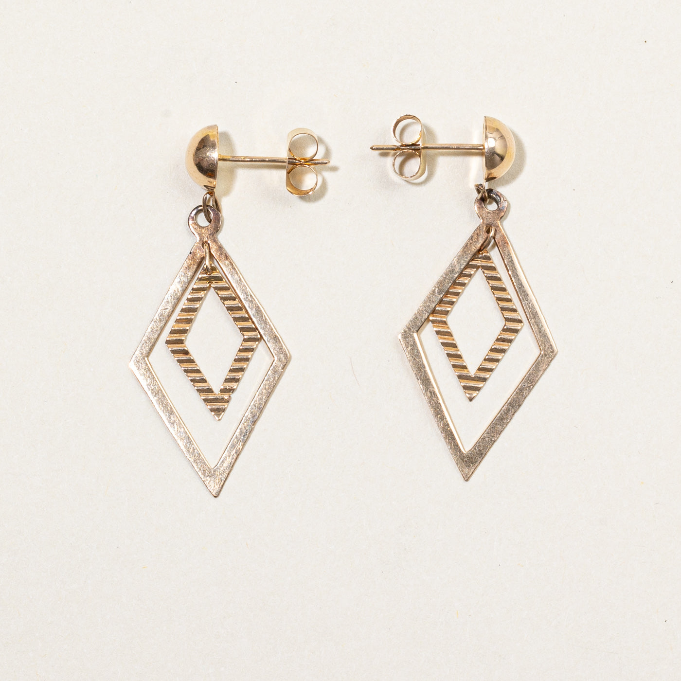 12k Yellow Gold Drop Earrings