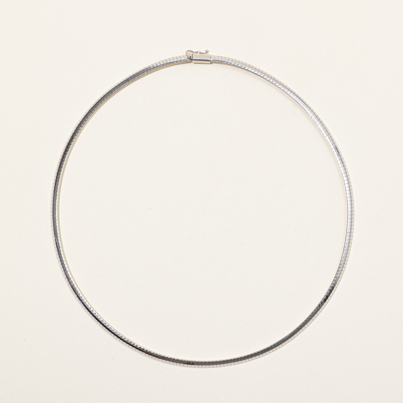 18k White Gold Flat Link Chain | 17" |