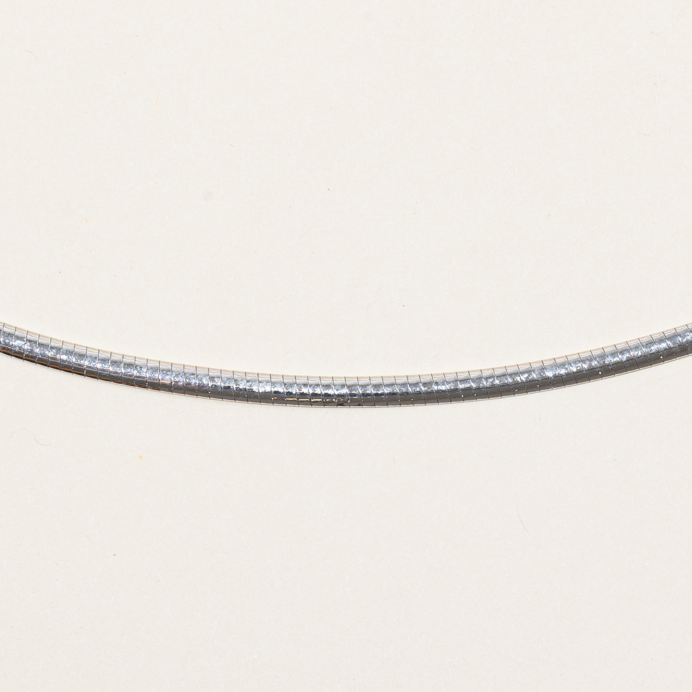 18k White Gold Flat Link Chain | 17" |