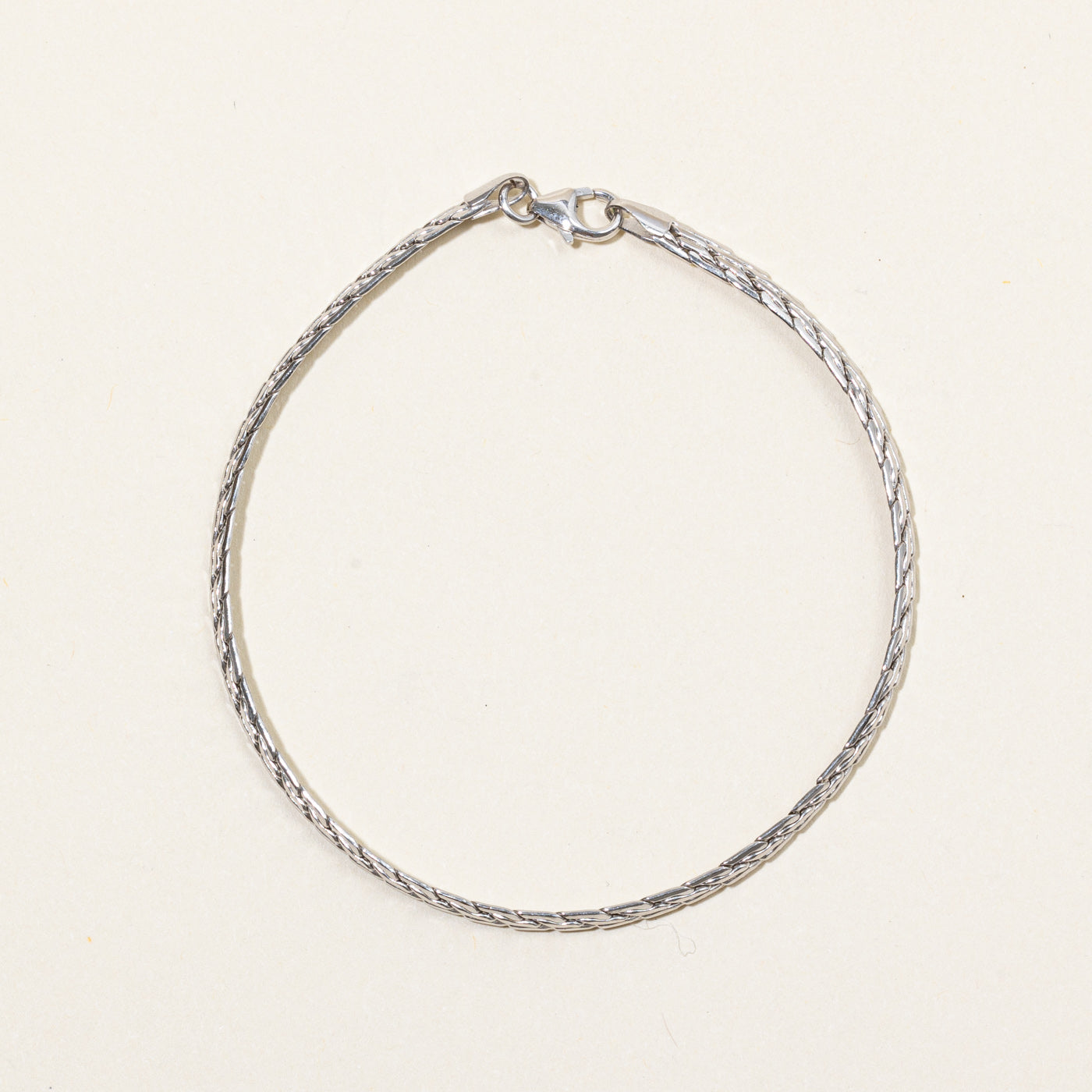 14k White Gold Woven Link Bracelet | 7.25" |