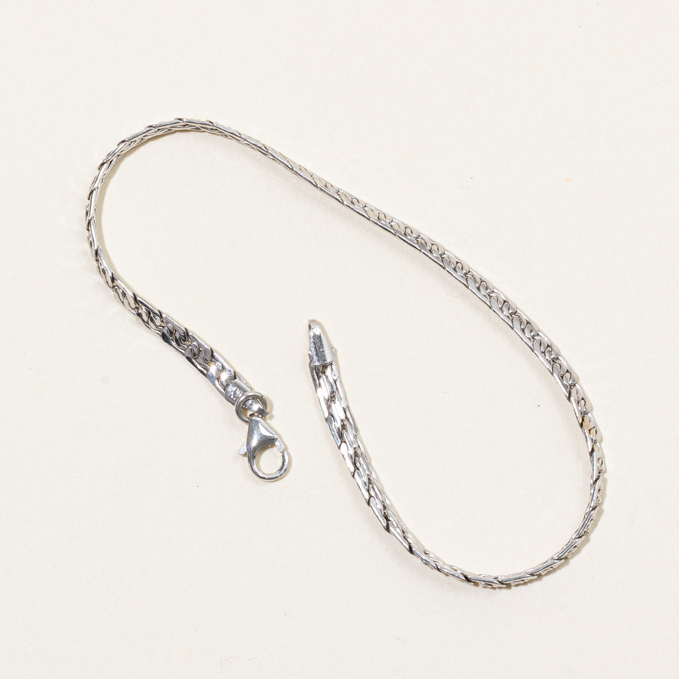 14k White Gold Woven Link Bracelet | 7.25" |