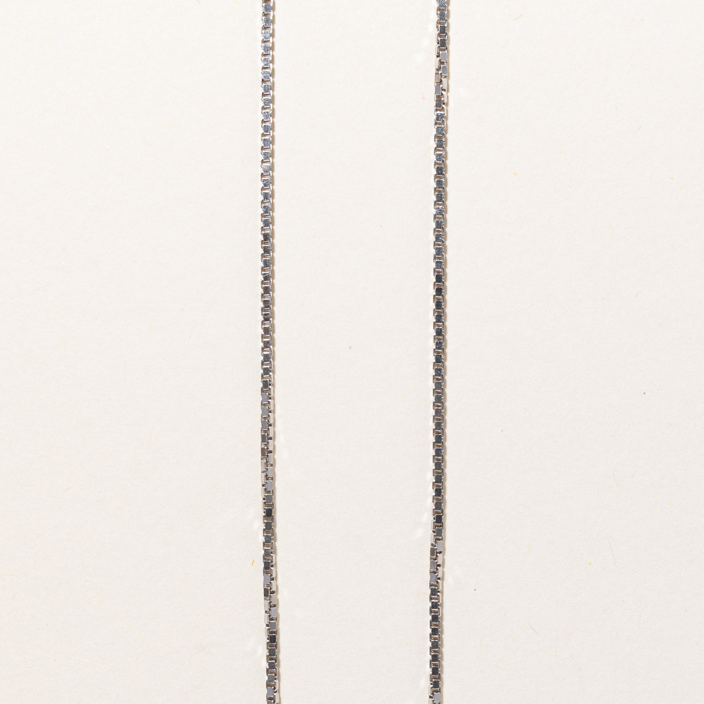 10k White Gold Box Link Chain | 26" |