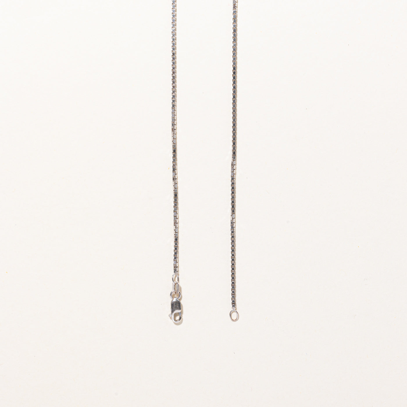 10k White Gold Box Link Chain | 26" |