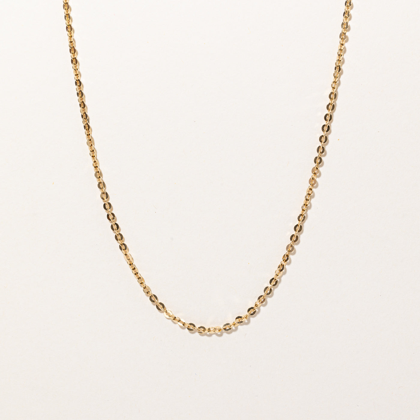18k Yellow Oval Link Chain | 18" |
