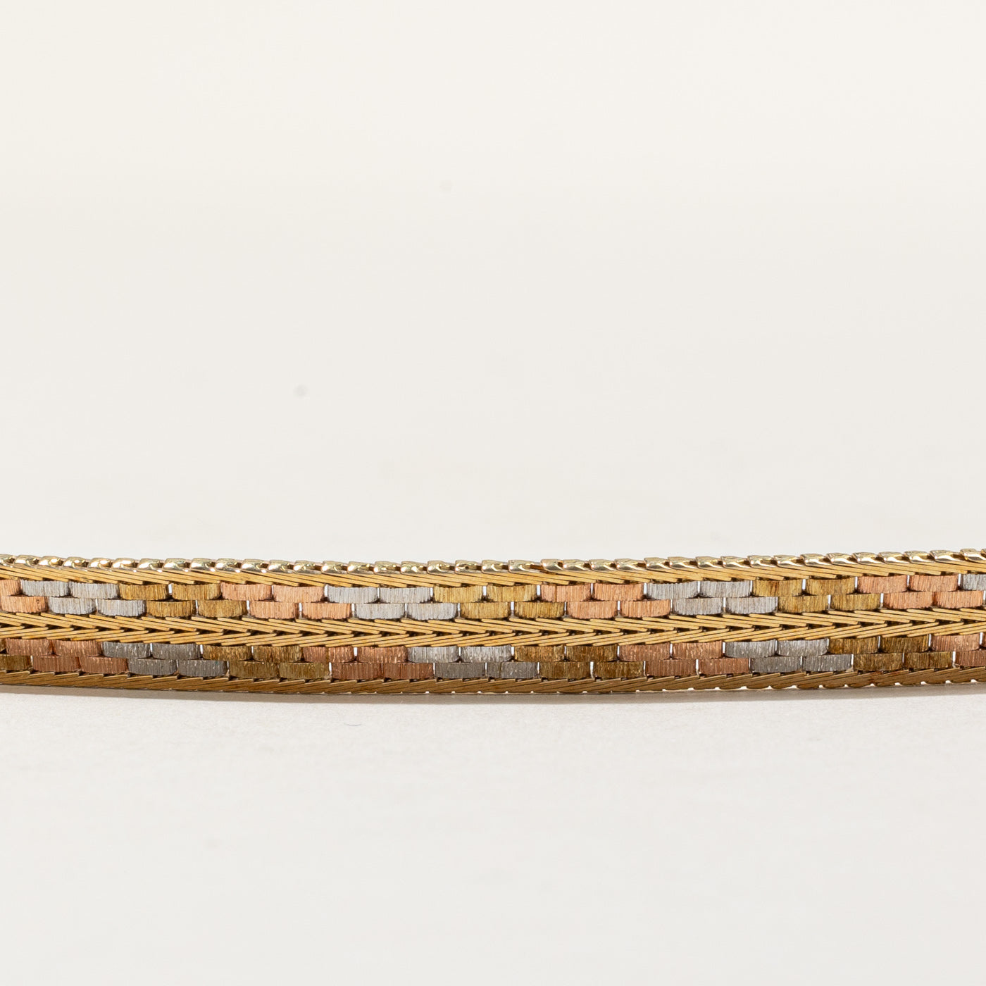 14k Tri Tone Gold Bracelet | 7" |