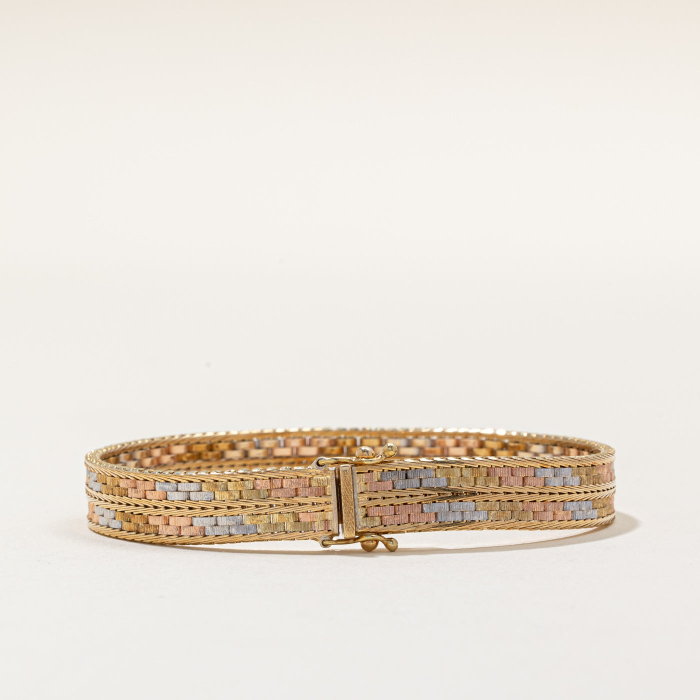 14k Tri Tone Gold Bracelet | 7" |