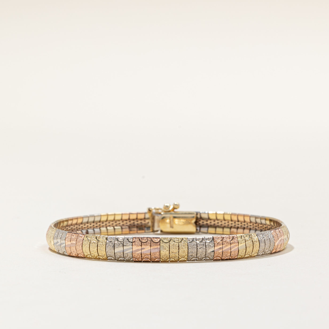 14k Tri Tone Gold Bracelet | 7" |