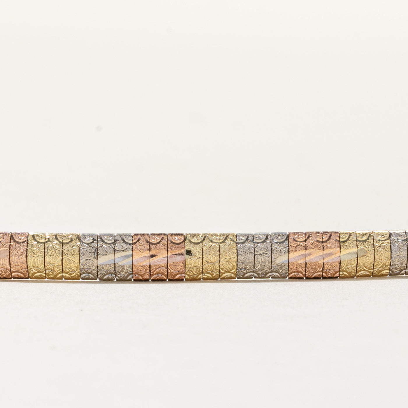 14k Tri Tone Gold Bracelet | 7" |