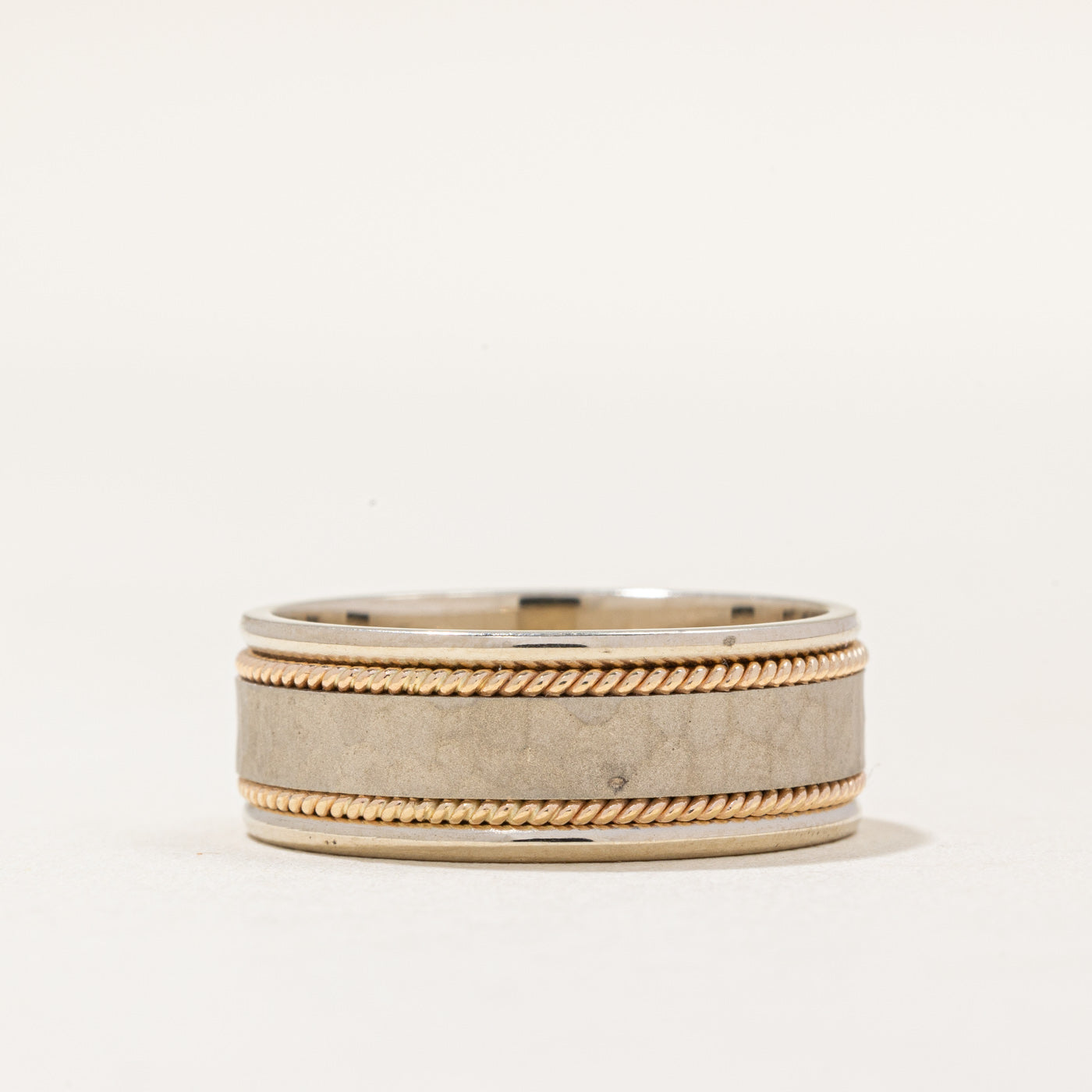 Alliance bicolore en or 14 carats | Taille 10 |