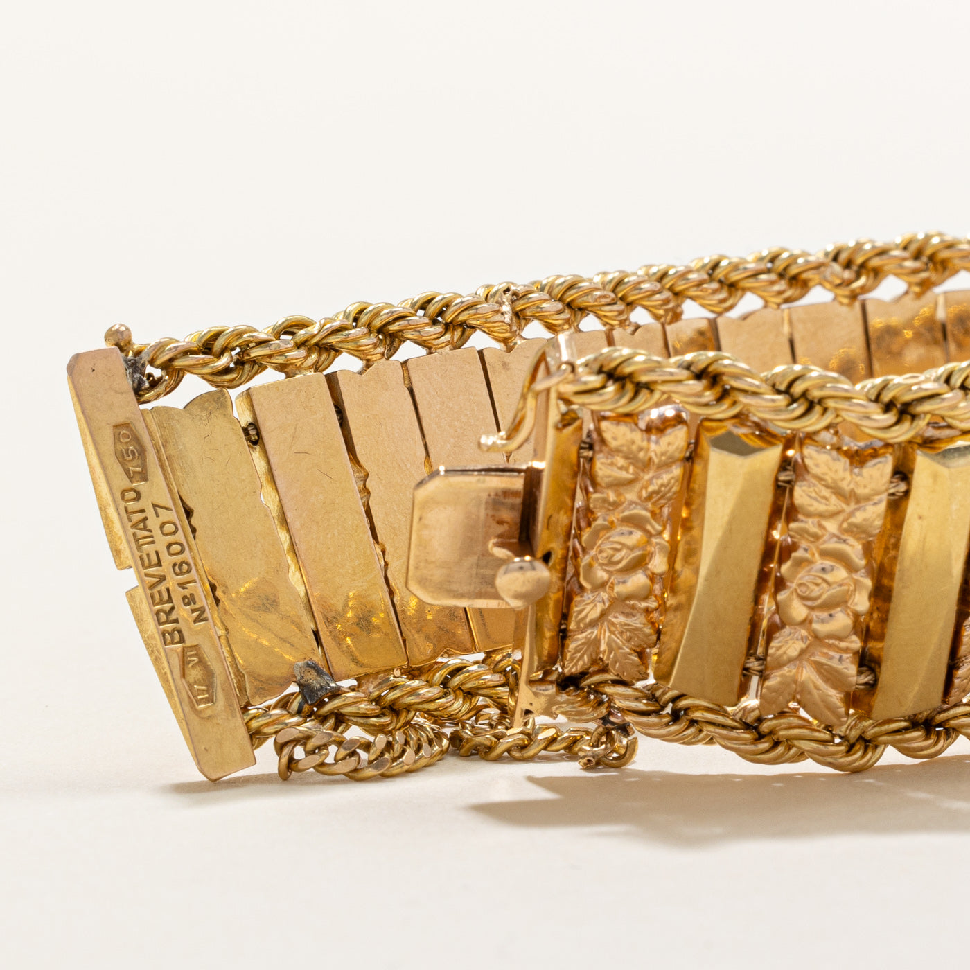 Brevettato' Italian 18k Two Tone Gold Bracelet | 8" |