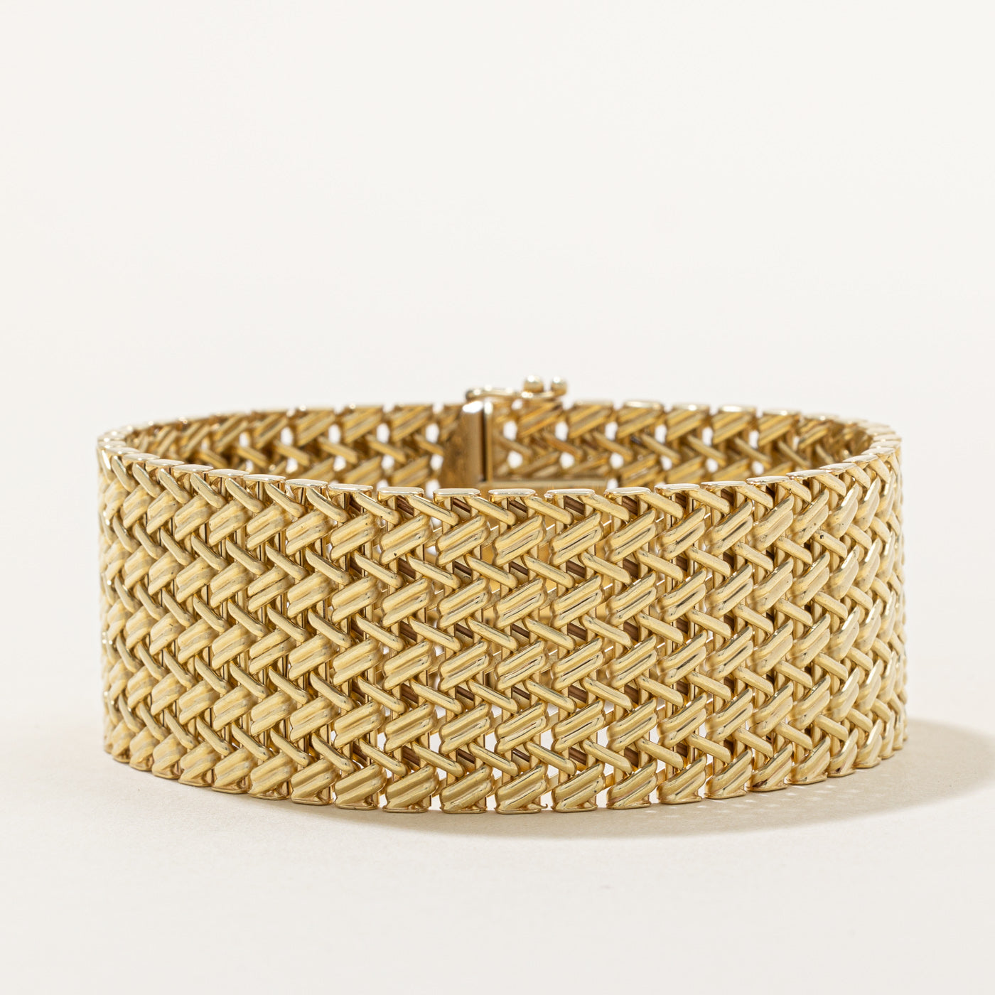 14k Yellow Gold Woven Link Bracelet | 7.5" |