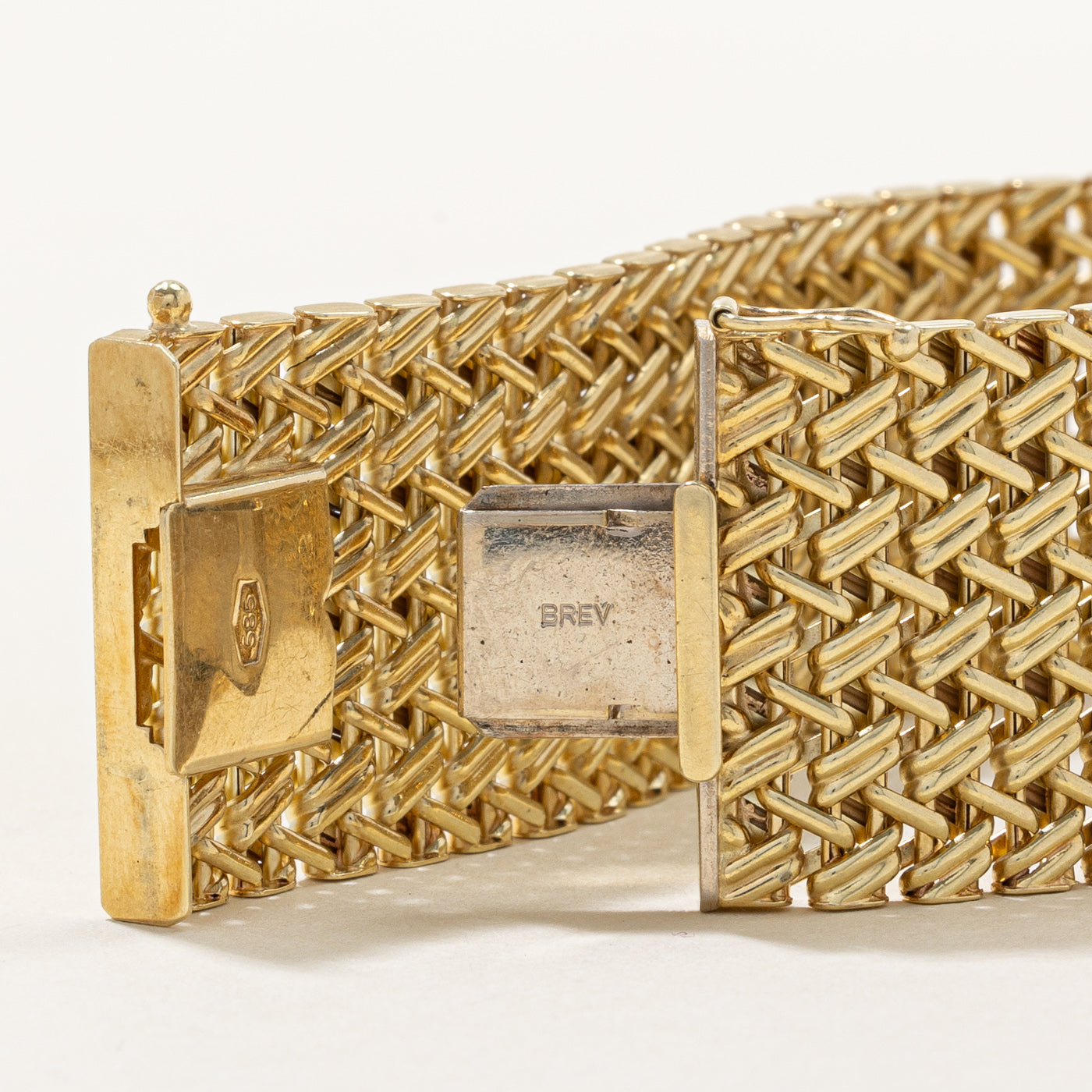 14k Yellow Gold Woven Link Bracelet | 7.5" |