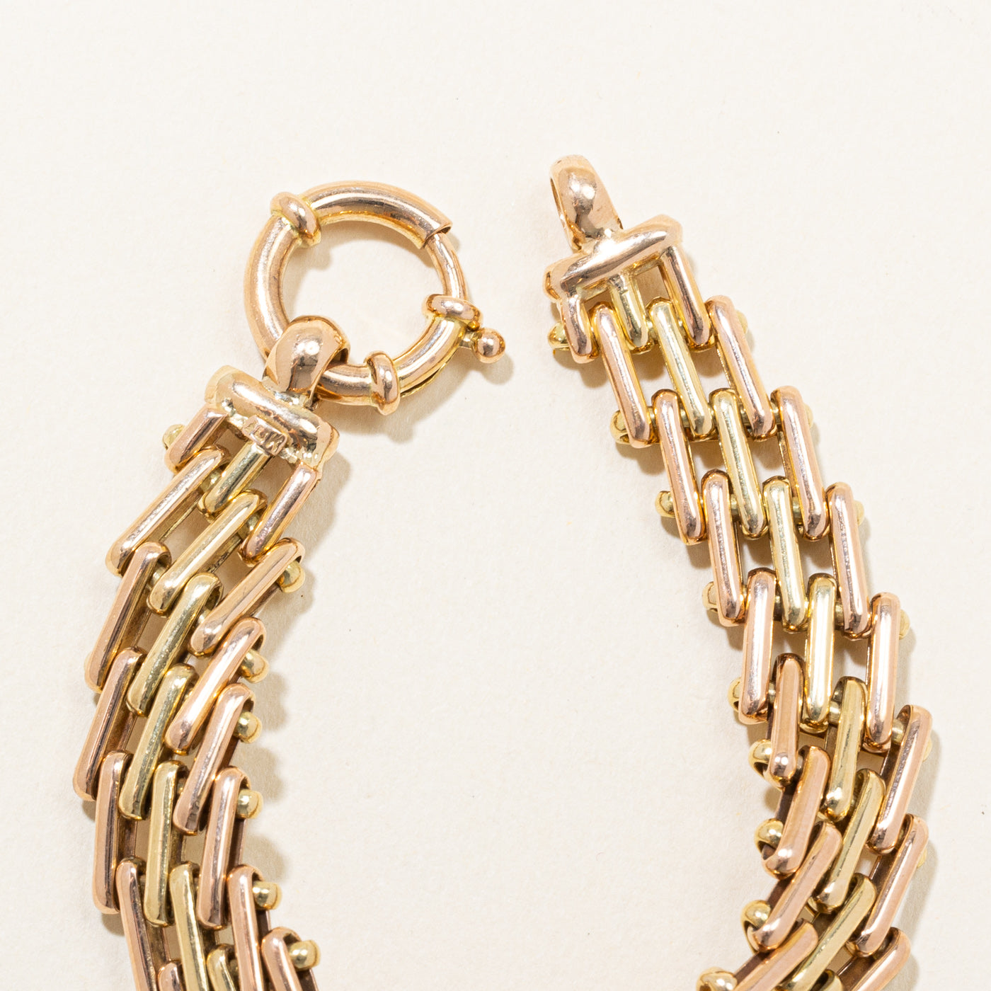 18k Two Tone Gold Bracelet | 7.25" |