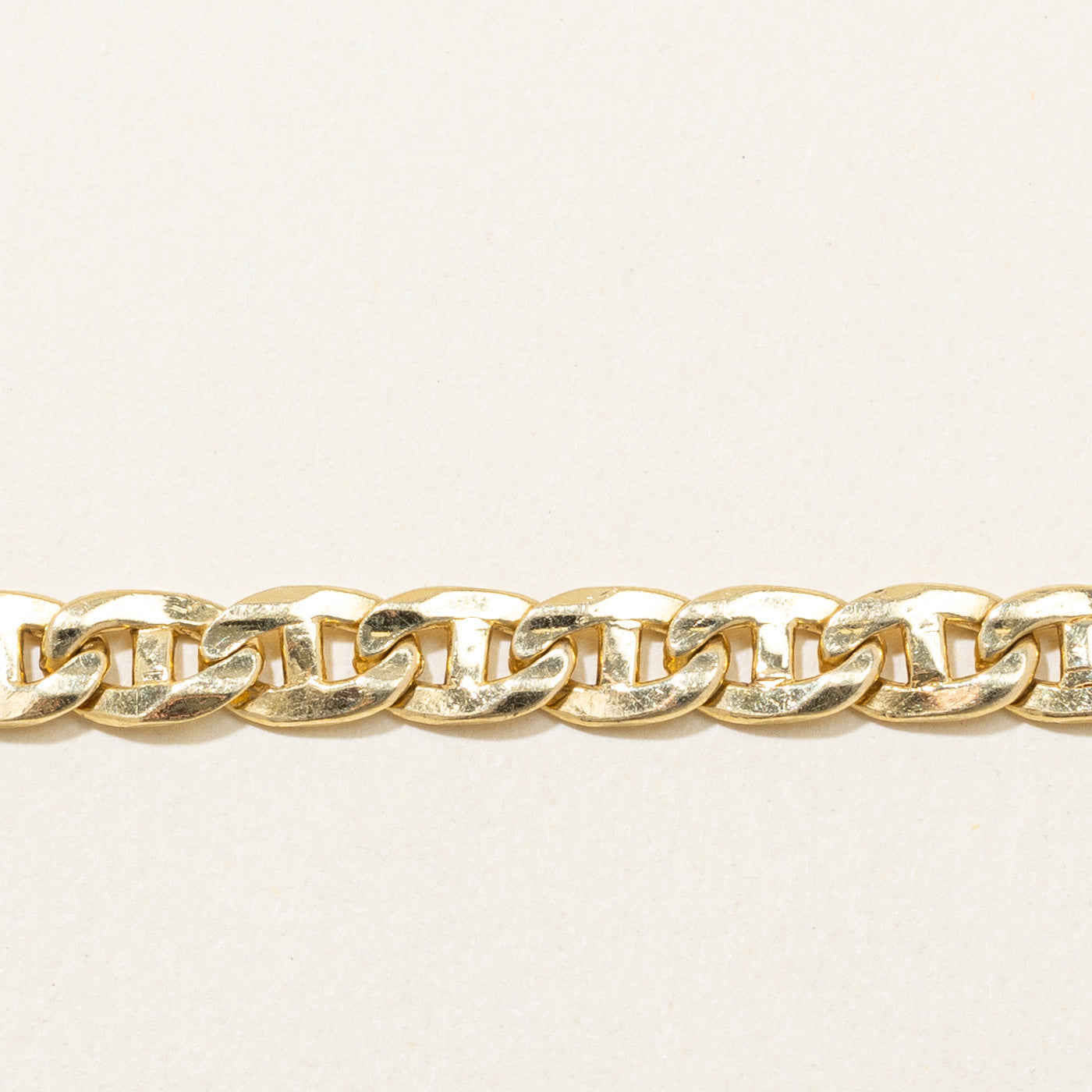 Italian 18k Yellow Gold Anchor Link Bracelet | 8" |