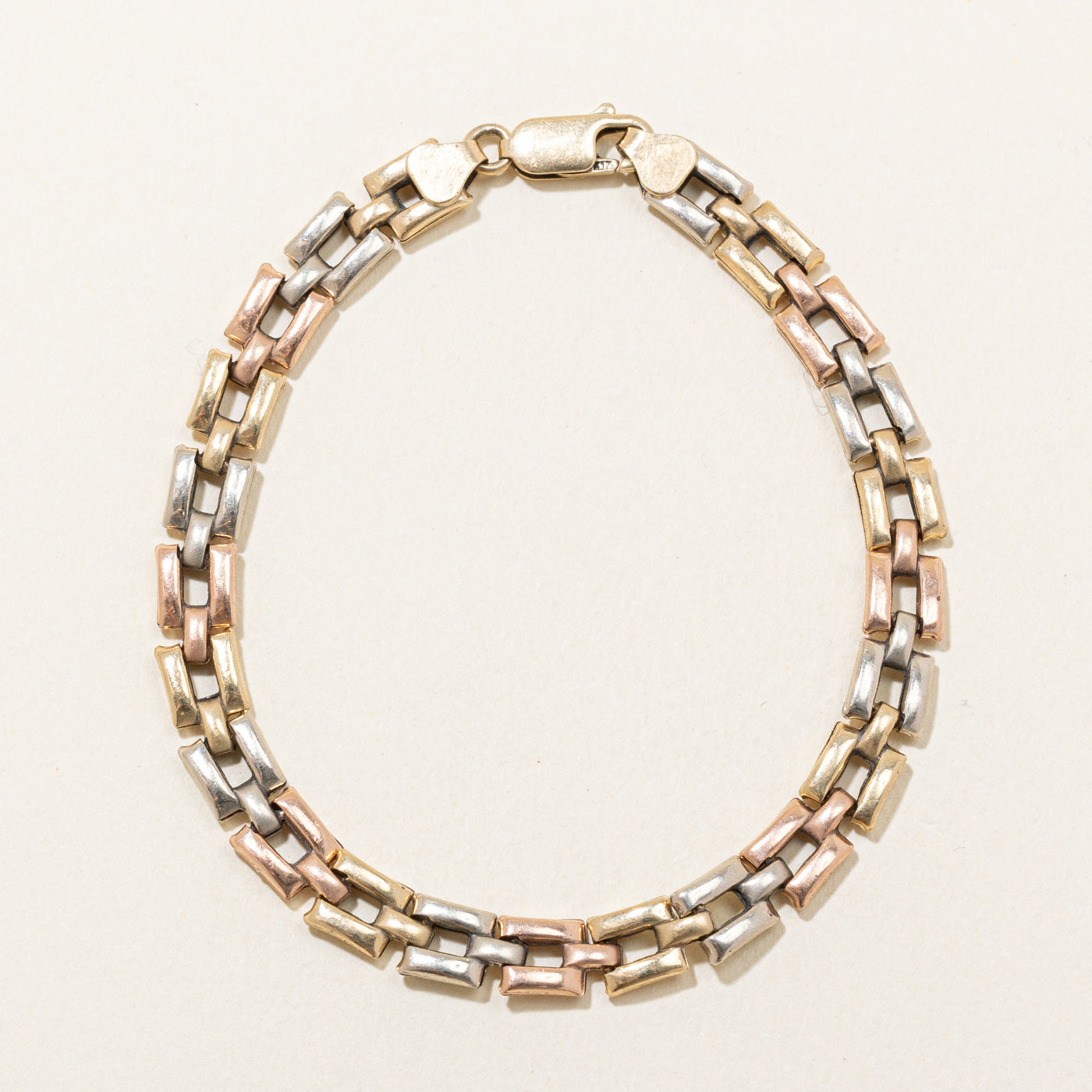 10k Tri Tone Gold Bracelet | 7.25" |