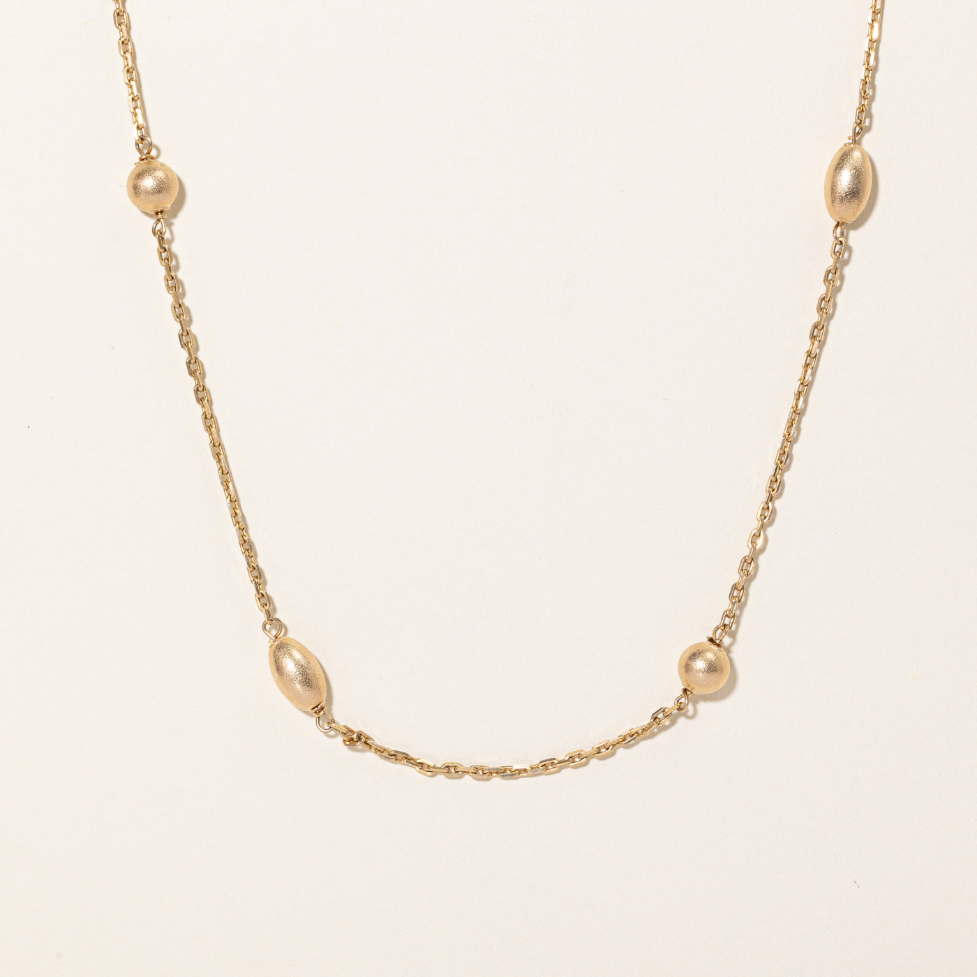 10k Yellow Gold Satellite Chain Necklace | 28" |