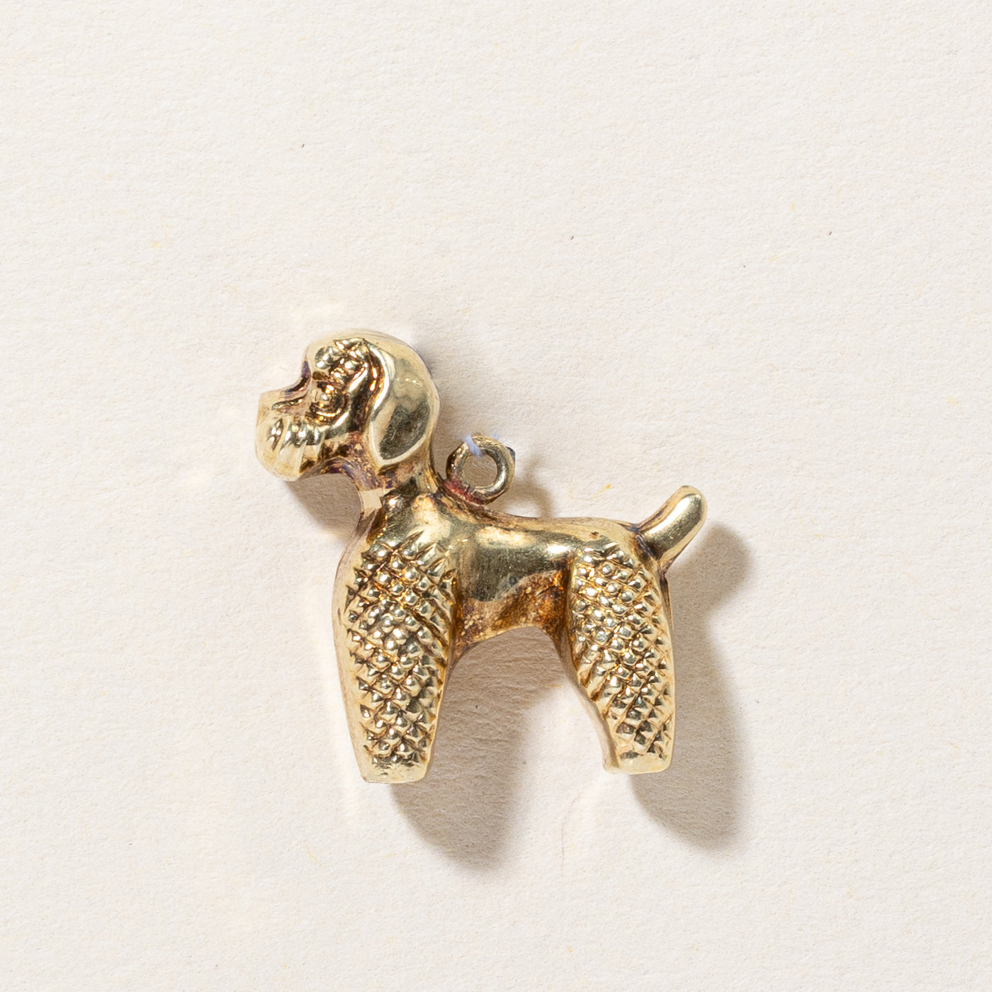 14k Yellow Gold Dog Charm