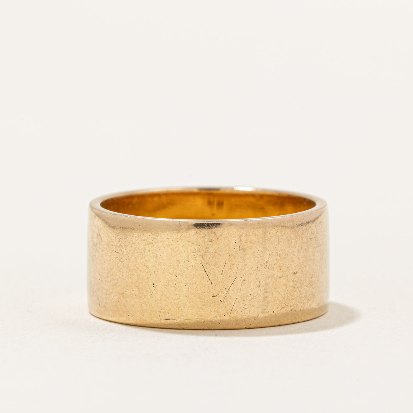 Bague de cigare en or jaune 14 carats | Taille 8,5 |