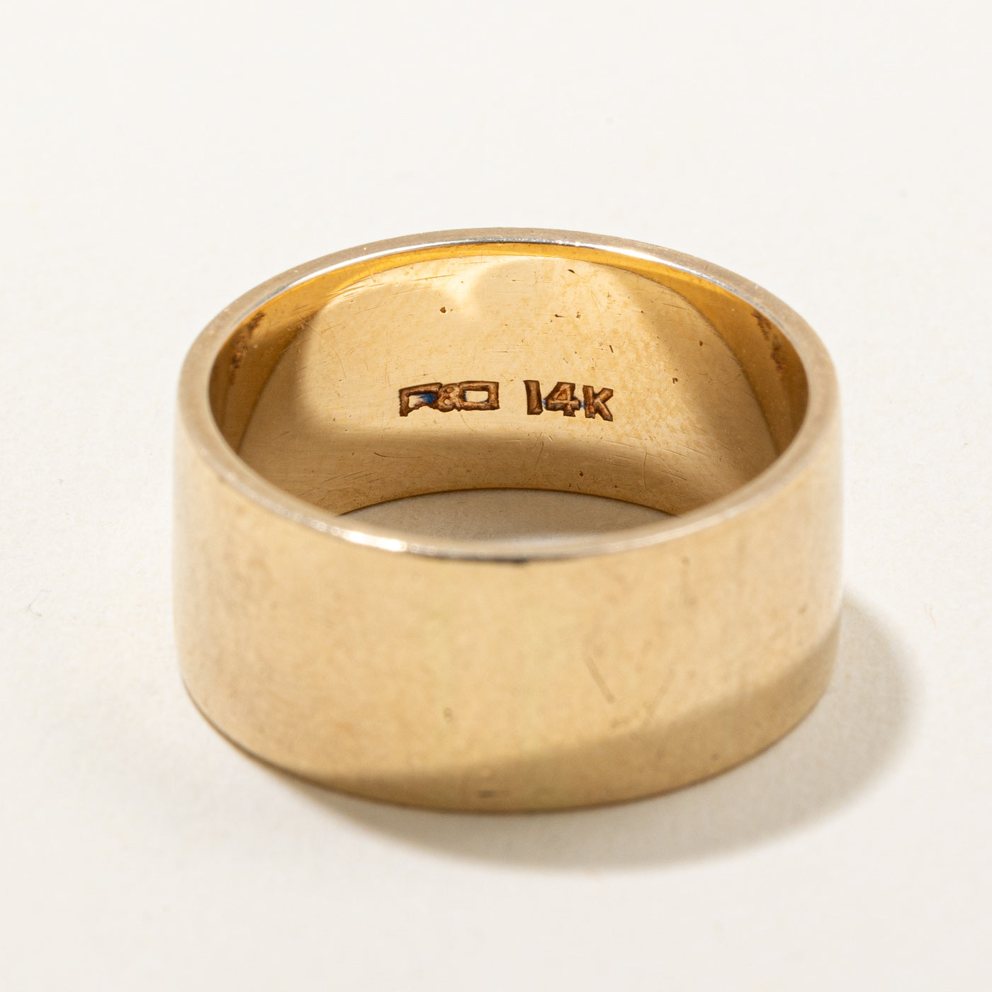 Bague de cigare en or jaune 14 carats | Taille 8,5 |