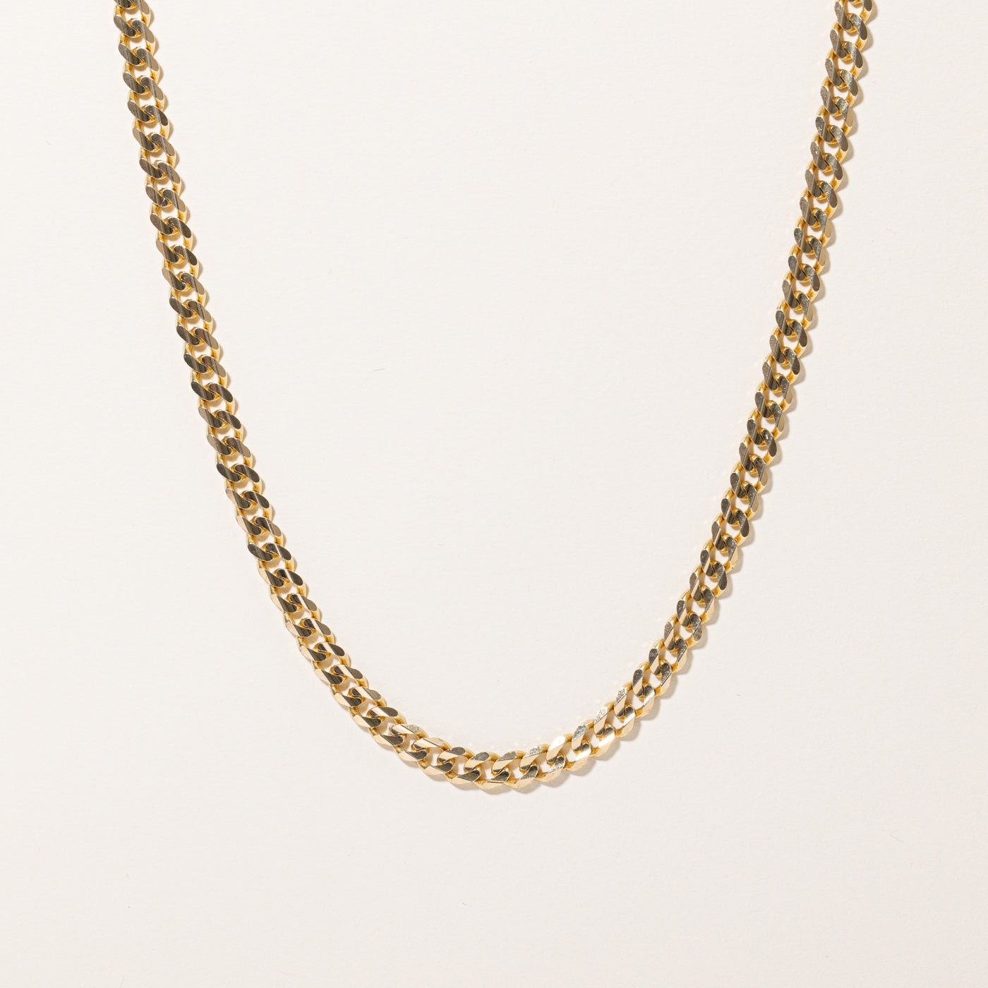 14k Yellow Gold Flat Curb Link Chain | 20" |