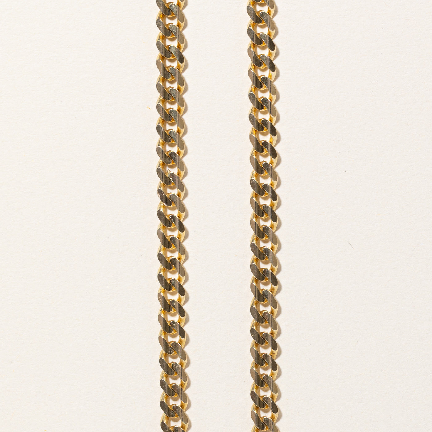14k Yellow Gold Flat Curb Link Chain | 20" |